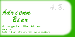 adrienn bier business card